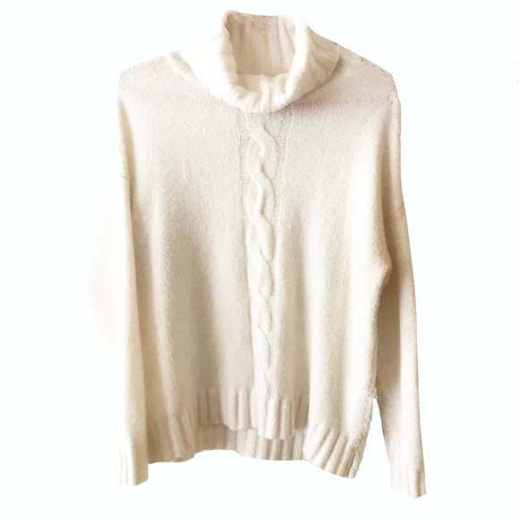 Lord & Taylor Petite White Cowl Neck Sweater - Picture 1 of 4